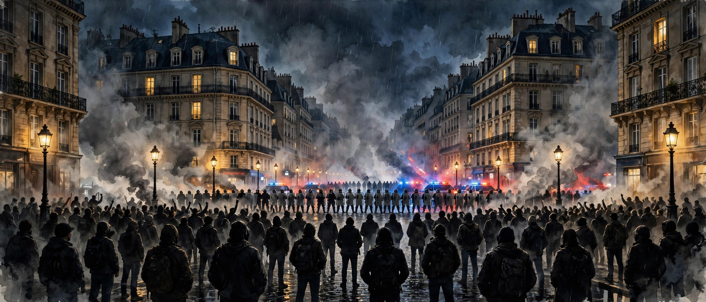 Disturbios en las calles de París